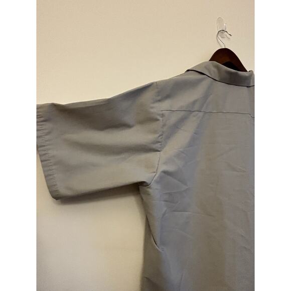 Red Kap SP24LA0 Gray Short Sleeve Work Shirt Men’s Large Button Front Uniform - Picture 12 of 14